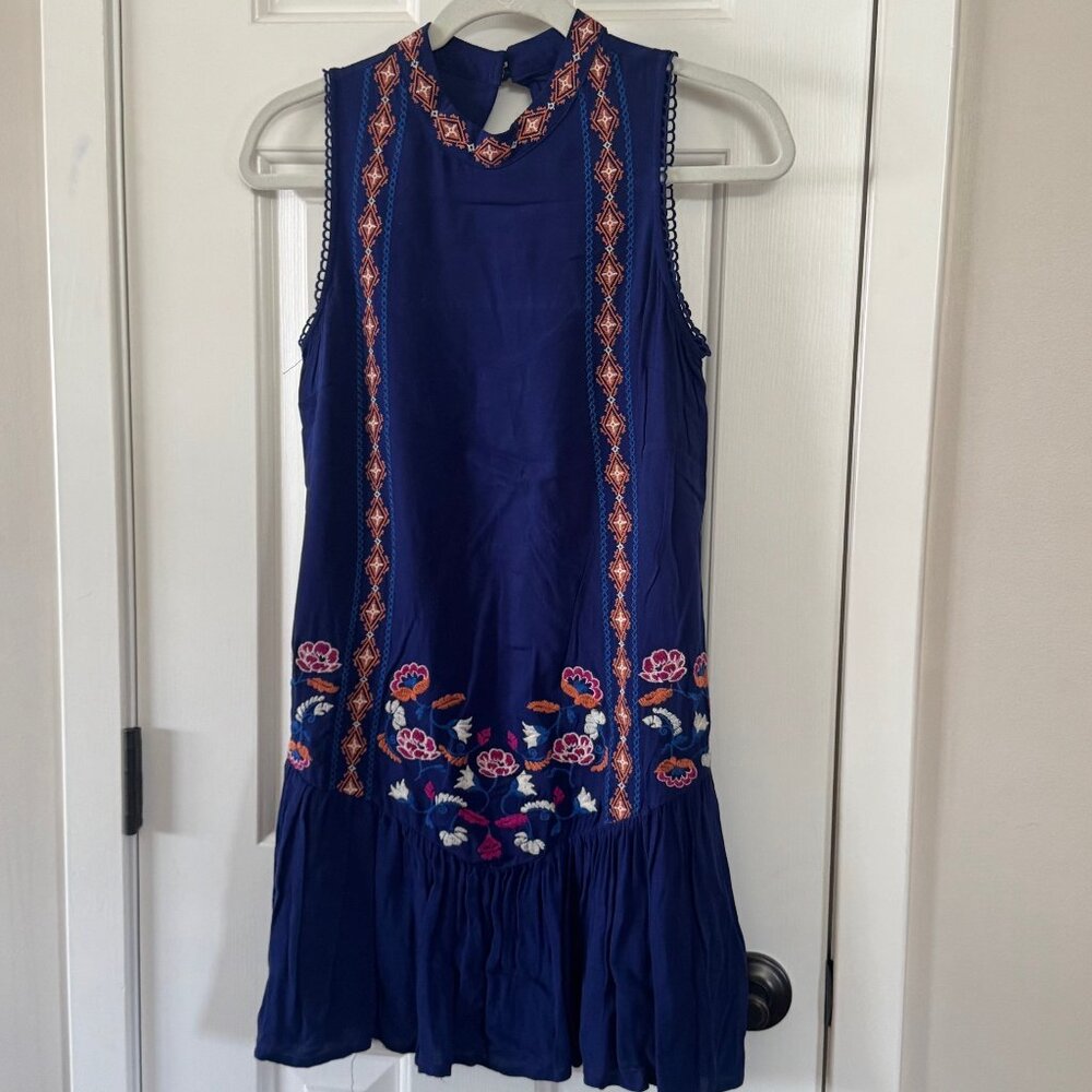 Xhilaration Blue Boho Dress Size S Small P3